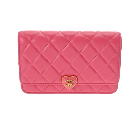 CHANEL Matrasse Heart Chain Wallet Pink AP3285 shoulder bag 802000159503000 - Picture 1 of 10